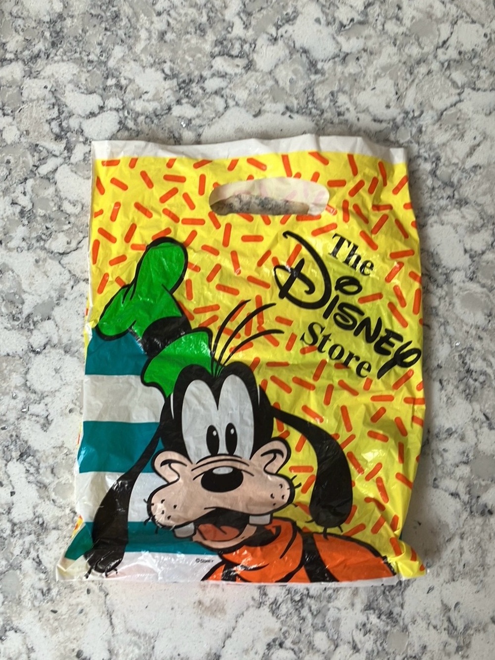 Yellow The Disney Store Goofy Plastic Bag